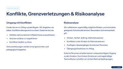Konflikte, Grenzverletzungen und Risikoanalyse